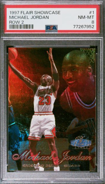 1997 Flair Showcase Michael Jordan Row 2 PSA 8