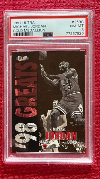 1997 Ultra Gold Medallion Michael Jordan PSA 8 #259G '98 Greats