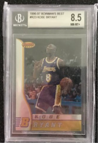 1996 Bowman's Best Kobe Bryant RC BGS 8.5 Lakers #R23