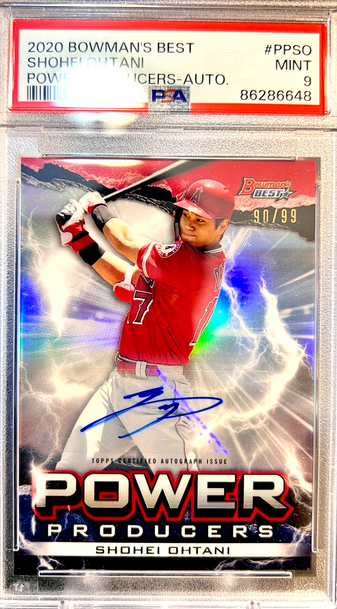 ⭐️ SHOHEI OHTANI 2020 BOWMANS BEST #PPSO PSA 9 MINT AUTO POWER PRODUCERS SP /99