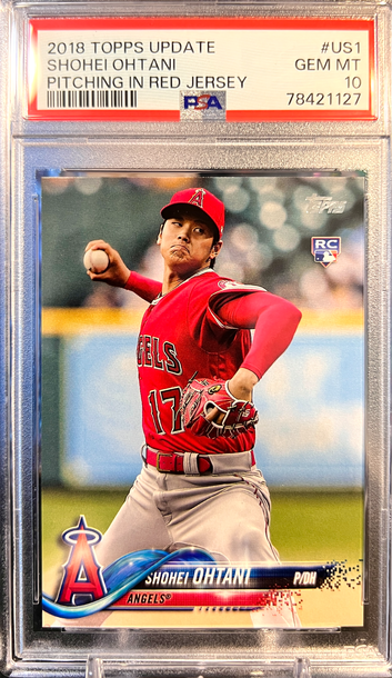 ⭐️ SHOHEI OHTANI 2018 TOPPS UPDATE #US1 PSA 10 GEM MINT RC GRADED ROOKIE CARD 🔥