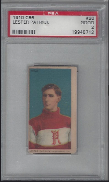 1910 C56 Lester Patrick #26 Imperial Tobacco Vintage PSA 2 Good (small scuff by label)
