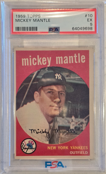 1959 Topps Mickey Mantle #10 PSA 5 EX