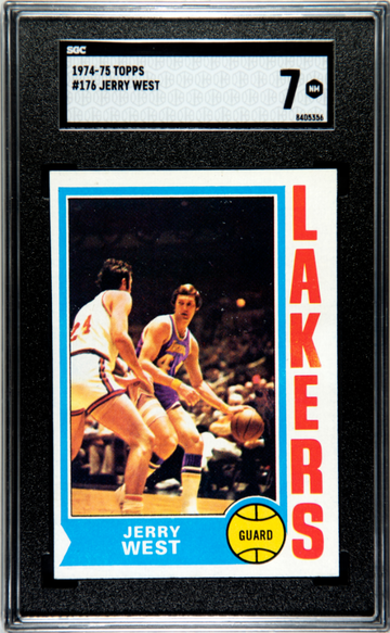 1974 Topps #176 Jerry West LAKERS HOF - SGC 7 NM