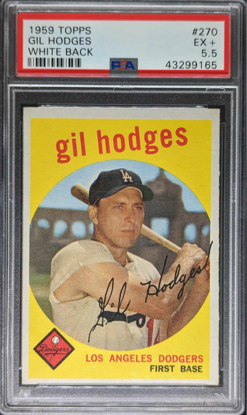 1959 Topps #270 Gil Hodges DODGERS HOF - PSA 5.5 EX+