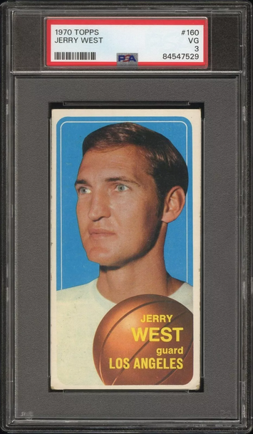 1970 Topps #160 Jerry West LAKERS HOF - PSA 3 VG