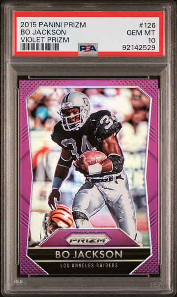 2015 Panini Prizm #126 Bo Jackson Violet Prizm - PSA 10 GEM MINT POP 1