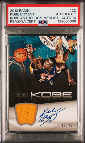 2012 KOBE BRYANT PANINI KOBE ANTHOLOGY /24 PSA AUTHENTIC