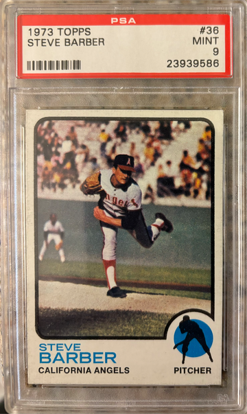1973 TOPPS #36 PSA 9 STEVE BARBER