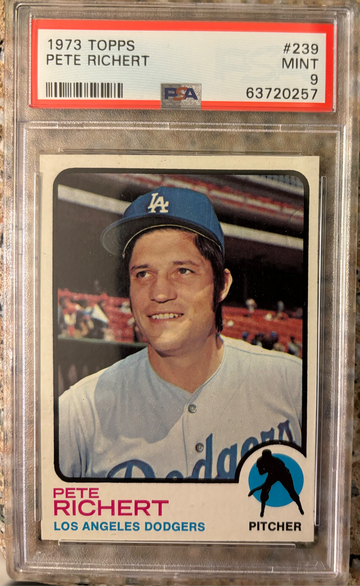 1973 TOPPS #239 PSA 9 PETE RICHERT