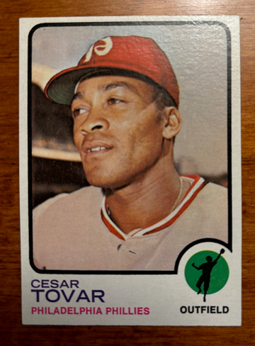 1973 TOPPS CESAR TOVAR #405, NM-MT, HIGH GRADE