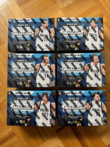 2023-24 Prizm Basketball Mega Box Target Red Cracked Ice Lot of (6) Boxes