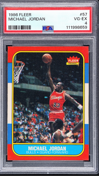 1986 Fleer #57 Michael Jordan PSA 4