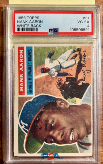 Hank Aaron 1956 Topps PSA 4
