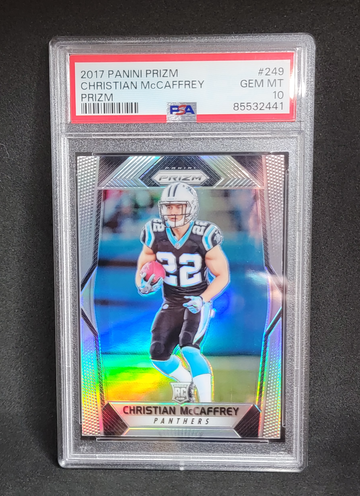 2017 Panini Prizm Silver- Christian McCaffrey, PSA 10