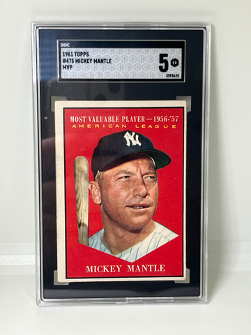 1961 Topps MVP Mickey Mantle SGC 5 #475