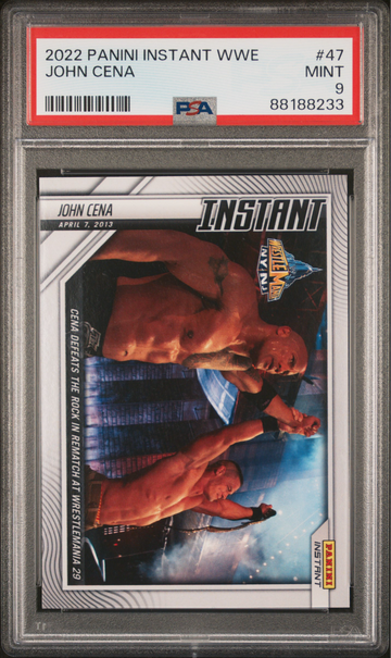 John Cena w/The Rock 2022 Panini Instant WWE #47 SP PSA 9 (POP =1) NONE HIGHER