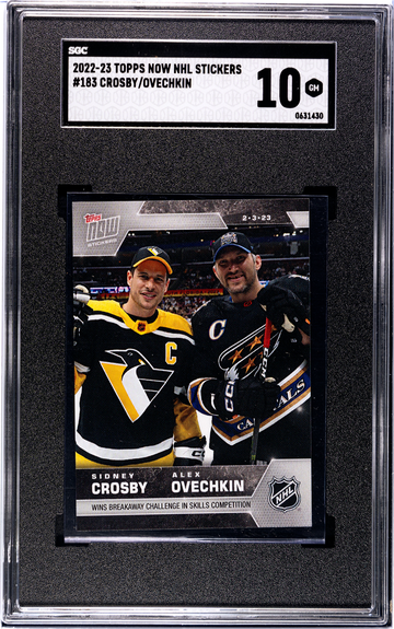 Sidney Crosby/Alex Ovechkin RARE SP to 557 2022-23 Topps Now SGC 10 POP= 2