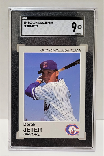 1995 Columbus Clippers Team Issue Derek Jeter RC - SGC 9 MINT Yankees HOF Rookie