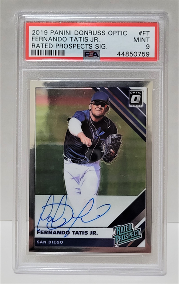 2019 Panini Donruss Optic Fernando Tatis Jr. RC #RPS-FT - PSA 9 MINT AUTO Rookie