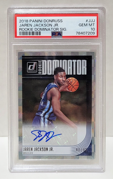 2018-19 Panini Donruss Rookie Dominator Jaren Jackson Jr. #/99 RC - PSA 10 GEM MINT AUTO