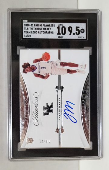 2020-21 Panini Flawless Tyrese Maxey #/20 RC - SGC 9.5 MINT+ AUTO 10 Rookie