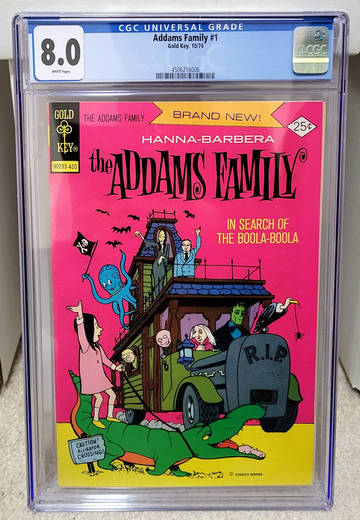 Addams Family #1 (1974) CGC 8.0 - 1st Wednesday Addams & family Gold Key Comics Key