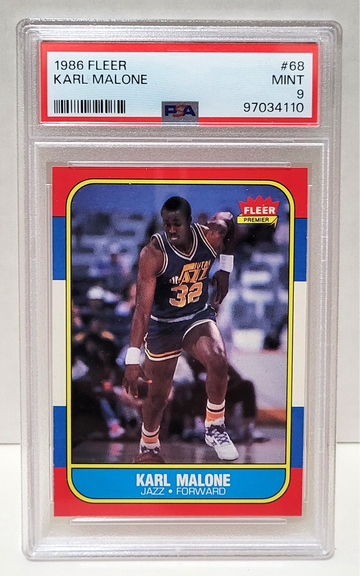 1986-87 Fleer Karl Malone RC #68 - PSA 9 MINT HOF Rookie
