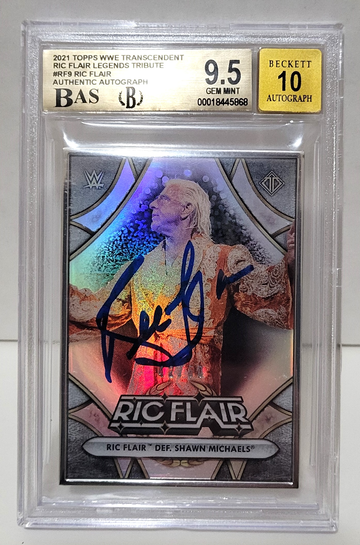 2021 Topps WWE Transcendent Ric Flair Tribute #/50 #9 - BGS 9.5 GEM MINT AUTO 10