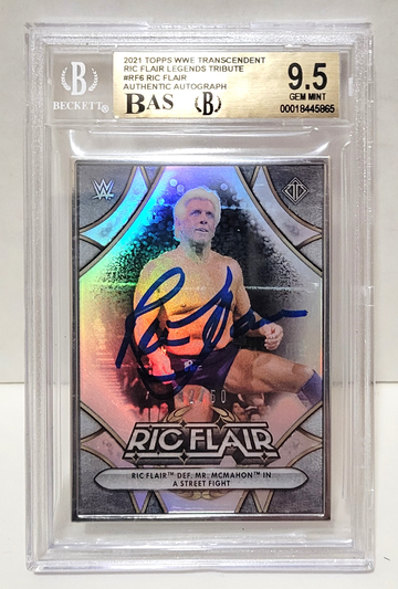 2021 Topps WWE Transcendent Ric Flair Tribute #/50 #6 - BGS 9.5 GEM MINT AUTO