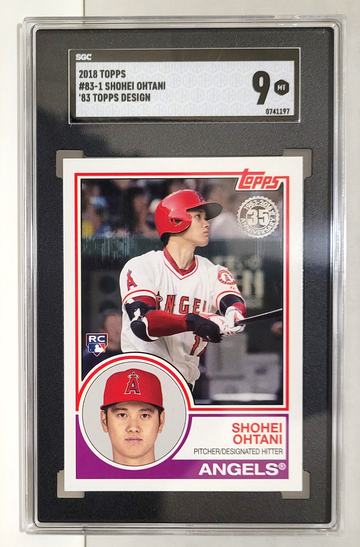2018 Topps Shohei Ohtani RC #83-1 - 1983 Topps Design SGC 9 MINT Rookie