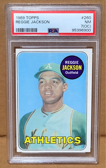 1969 Topps Reggie Jackson RC #260 - PSA 7 OC NM HOF Rookie