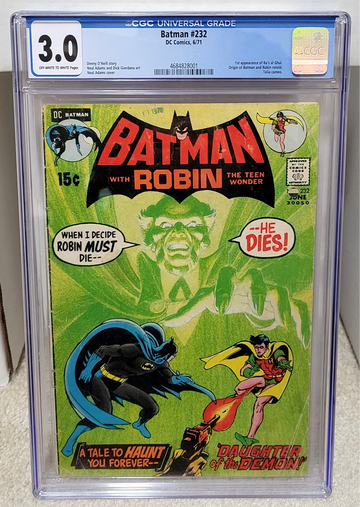 Batman #232 (1971) CGC 3.0 - 1st Appearance of Ra's al Ghul DC Comics Key