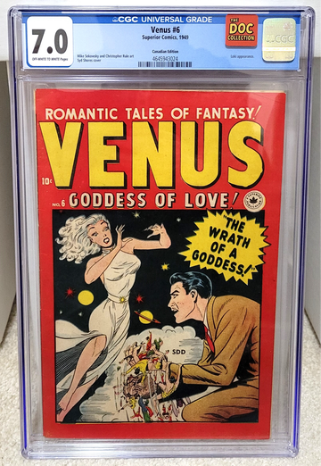 Venus #6 (1949) CGC 7.0 - 1st Appearance of Loki in Marvel Canadian Variant Key