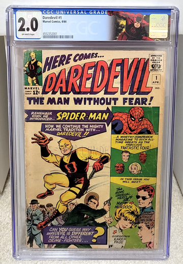 Daredevil #1 (1964) CGC 2.0 - Origin & 1st Appearance Marvel Comics Key