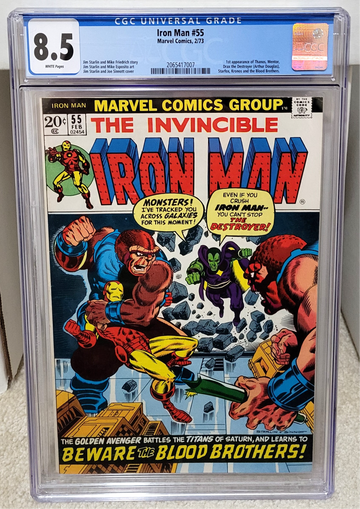 Iron Man #55 (1973) CGC 8.5 - 1st Appearance of Thanos Drax Marvel Comics Key