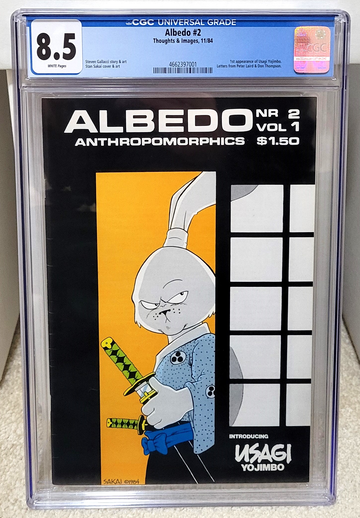 Albedo #2 (1984) CGC 8.5 - 1st Appearance of Usagi Yojimbo Thoughts & Images Key