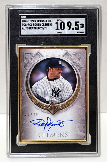 2023 Topps Transcendent Roger Clemens #/20 - SGC 9.5 MINT+ AUTO 10 Autograph