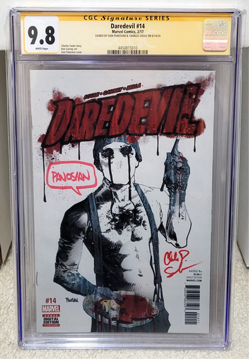 Daredevil #14 (2017) CGC 9.8 SS - 1st Muse cover 2x signed Panosian Marvel