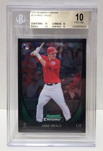 2011 Bowman Chrome Mike Trout RC #175 - BGS 10 PRISTINE Rookie