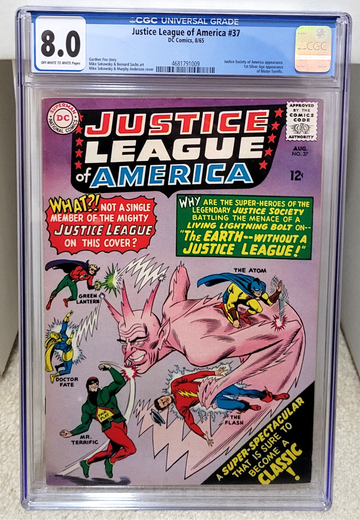 Justice League of America #37 (1965) CGC 8.0 - 1st SA Mr. Terrific DC Comics Key