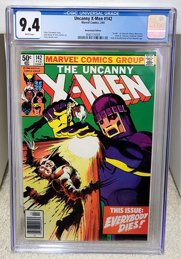 X-Men #142 (1981) CGC 9.4 Newsstand Variant - Days of Future Past Marvel Key