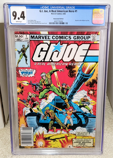 G.I.JOE #1 (1982) CGC 9.4 Newsstand Variant - Many 1st Appearances Marvel Comics Key