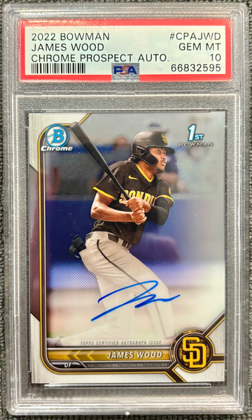 2022 Bowman Chrome James Wood Auto PSA 10