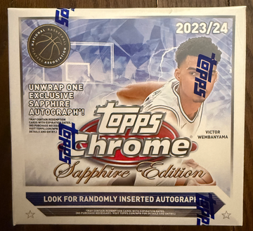 2023-2024 Topps chrome sapphire box