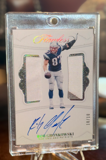 2019 Flawless Rob Gronkowski Game Worn Dual Patch Auto /10