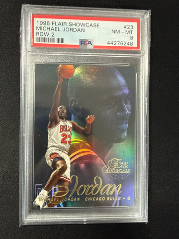 1996 Flair Showcase  #23 Michael Jordan Row 2 PSA 8