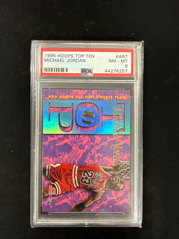 1995 Hoops Top Ten #AR7  Michael Jordan PSA 8