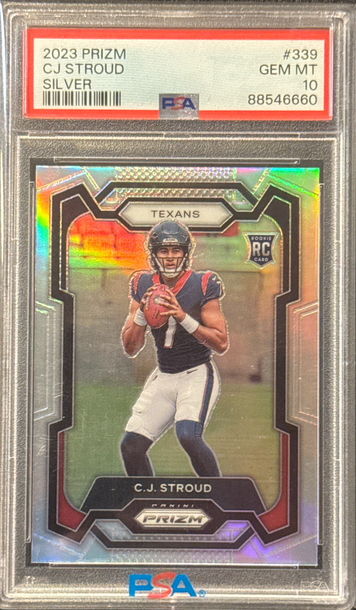 2023 CJ Stroud Prizm Silver Rc Psa 10