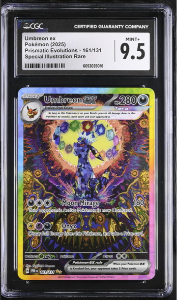 2025 POKEMON PRISMATIC EVOLUTIONS SPECIAL ILLUSTRATION #161 UMBREON EX CGC 9.5